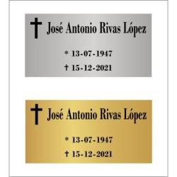 Placa Difunto