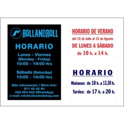 Placa Metacrilato Horario